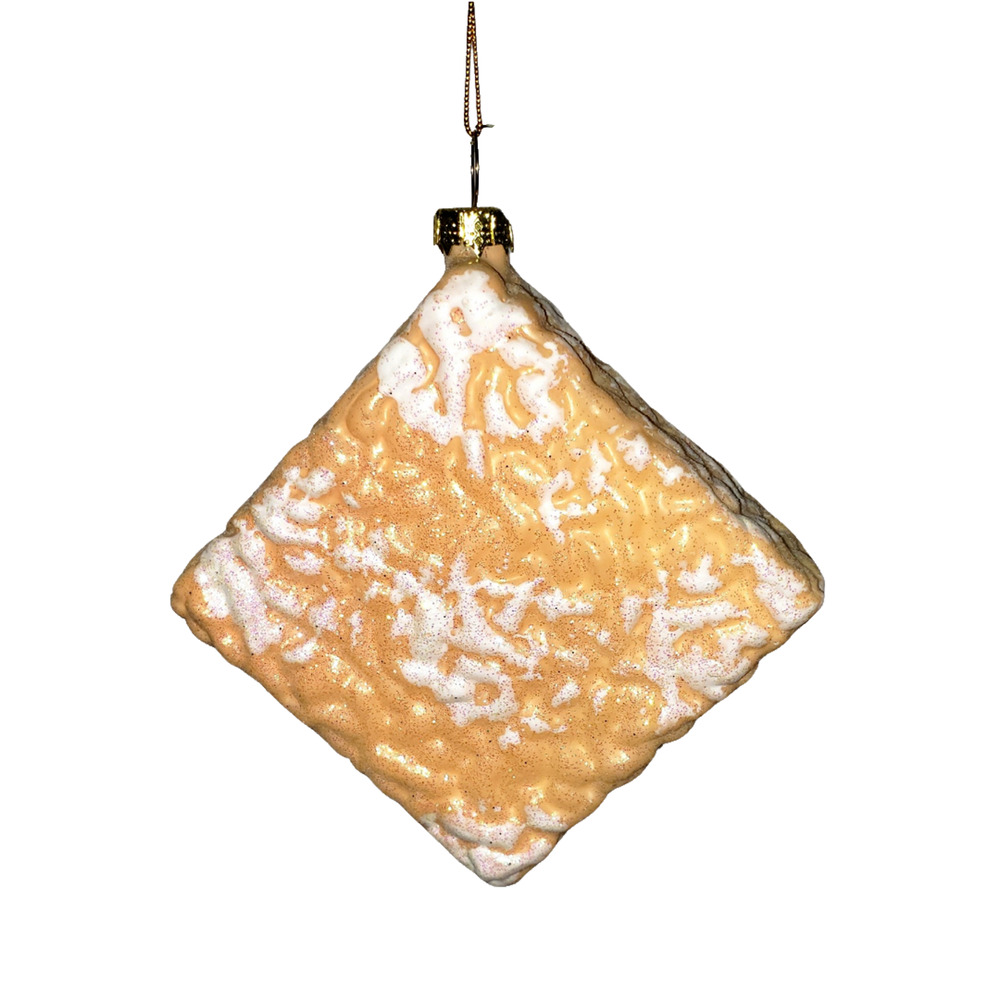Cody Foster Glass Ornament Marshmallow Rice Krispy Treat Dessert Nostalgic Food